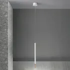 Moderne hængelampe med LED lys i malet metal - lærk Viadurini