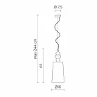 Hængelampeskærm i blank hvid keramisk design - Cadabra Viadurini