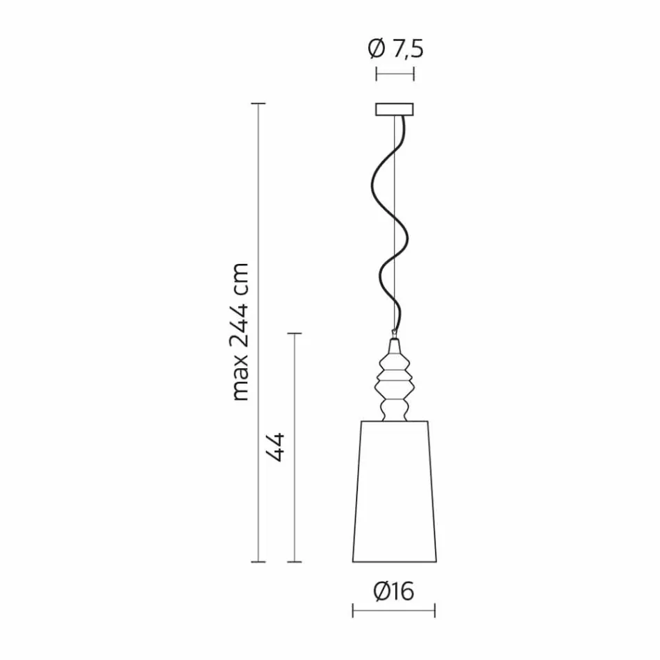 Hængelampeskærm i blank hvid keramisk design - Cadabra Viadurini
