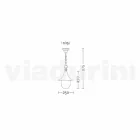 Udhængslampe i aluminium lavet i Italien, Anusca Viadurini