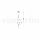 Udendørs fjederlampe lavet af aluminium, lavet i Italien, Aquilina Viadurini