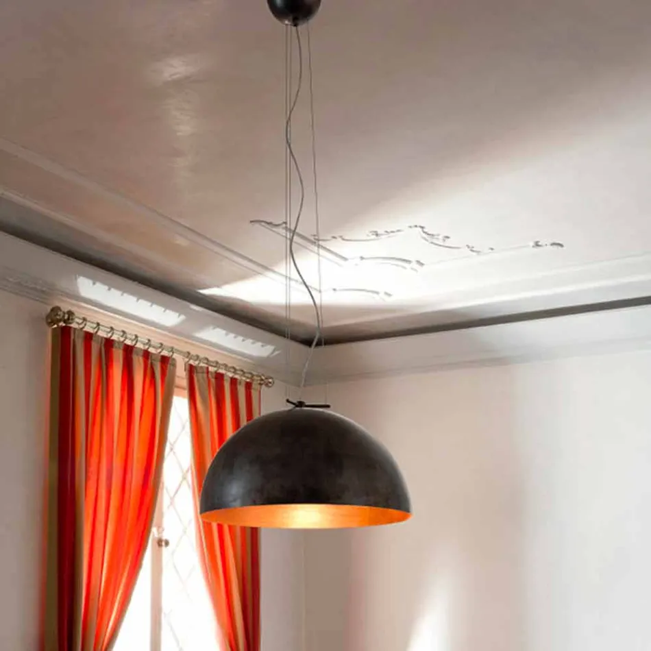 Lampe lille suspension i Moonlight Steel Viadurini