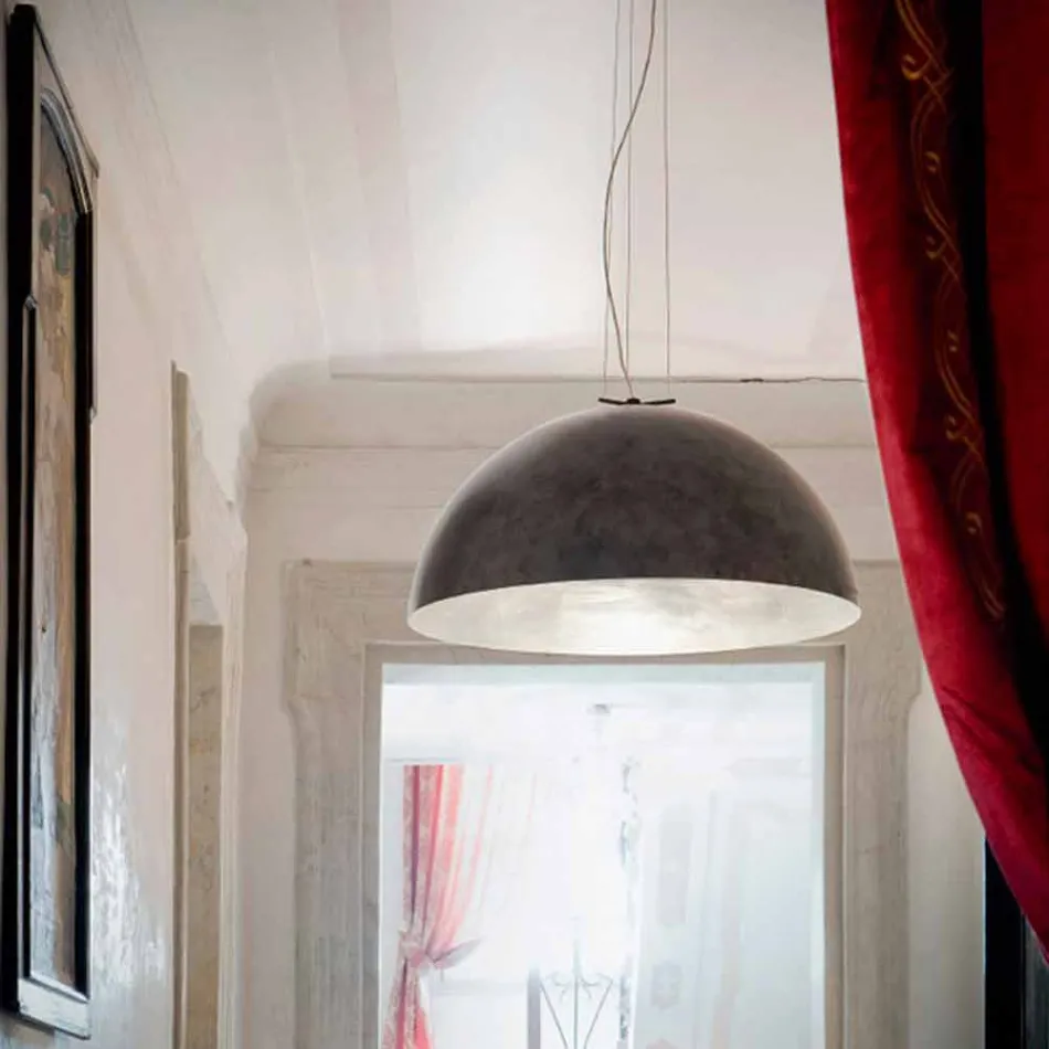 Lampe lille suspension i Moonlight Steel Viadurini
