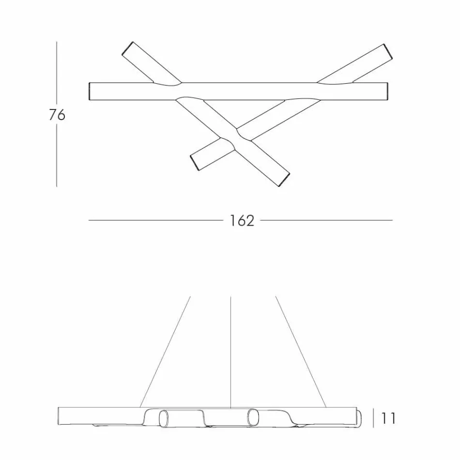 Polyethylen vedhæng lampe White Slide Mesh produceret i Italien Viadurini