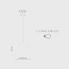 Ophængslampe Lavet af farvet keramik Fremstillet i Italien - Corcovado Viadurini