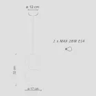 Pendellampe lavet af keramik og glas lavet i Italien - Capocabana Viadurini