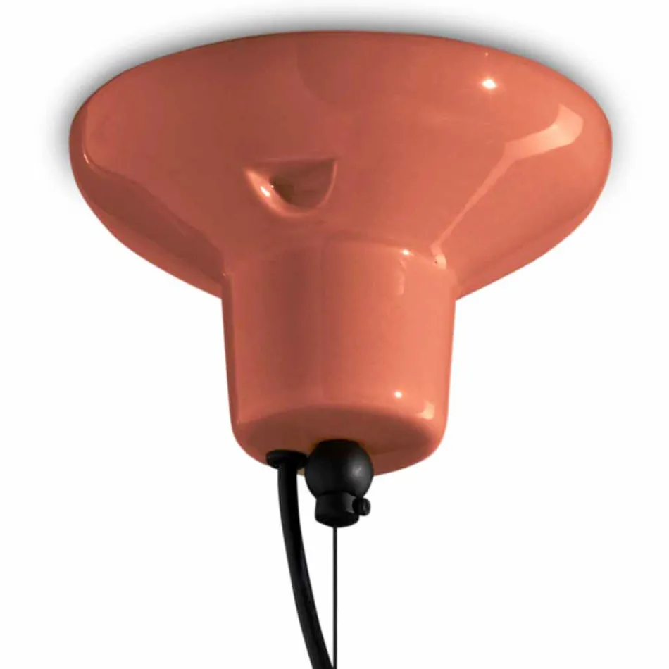 Rund keramisk ophængslampe lavet i Italien - Bumbum Viadurini