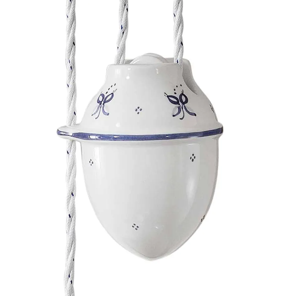 Ups og Down Pendellampe i dekoreret keramik 2 størrelser - Asti Viadurini