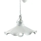 Ups and Down Pendellampe i bølget blank keramik - Belluno Viadurini