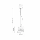 Ophængslampe i hvidt satinglas 3 dimensioner - blød Viadurini