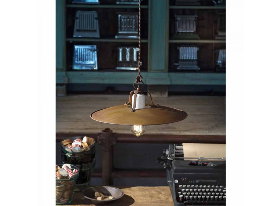 Hængende lampe Ferroluce håndværk industriel stil Viadurini