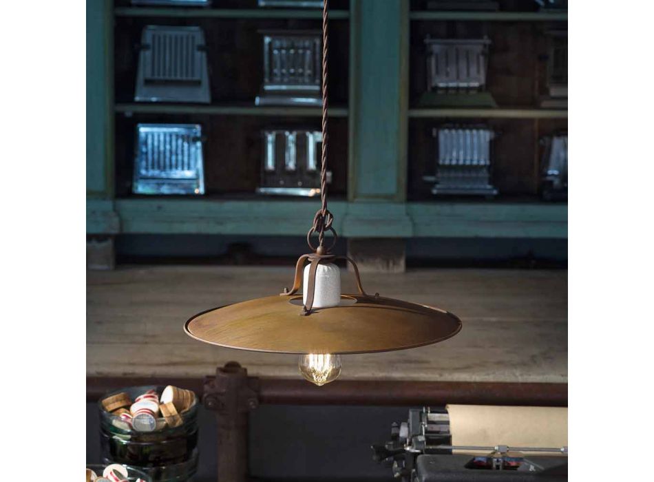 Hængende lampe Ferroluce håndværk industriel stil Viadurini