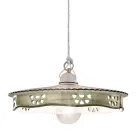 Vintage keramik og håndlavet jern vedhæng - Alessandria Viadurini