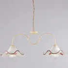 Håndlavet lampe i glas og metal, fremstillet i Italien til stue og soveværelse - Merope Viadurini