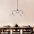 Håndlavet lampe i glas og metal, fremstillet i Italien til stue og soveværelse - Merope Viadurini