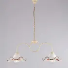 Håndlavet lampe i glas og metal, fremstillet i Italien til stue og soveværelse - Merope Viadurini