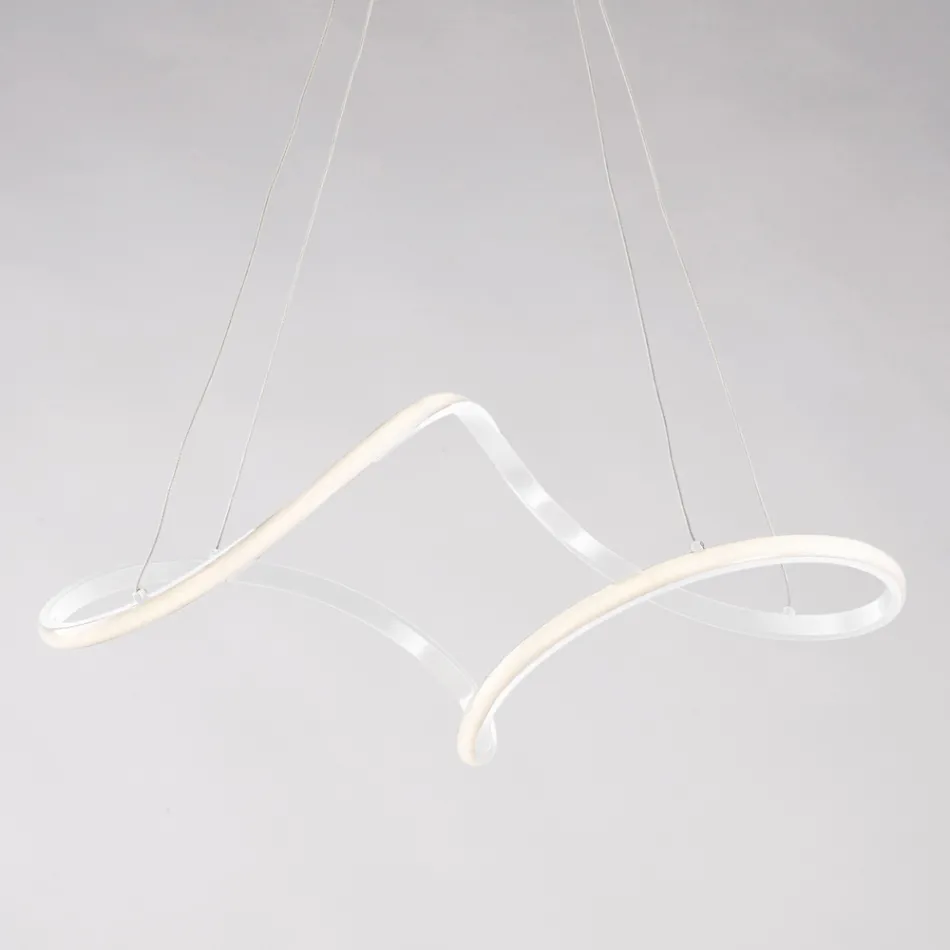 Håndlavet lampe i glas og metal, fremstillet i Italien til stue og soveværelse - Pictor Viadurini