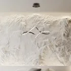 Håndlavet lampe i glas og metal, fremstillet i Italien til stue og soveværelse - Pictor Viadurini