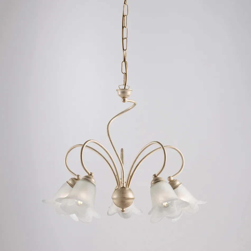 Håndlavet lampe i glas og metal til raffinerede rum – Cometa Viadurini