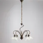 Håndlavet lampe i glas og metal til raffinerede rum – Cometa Viadurini