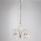 Håndlavet lampe i glas og metal til raffinerede rum – Cometa Viadurini