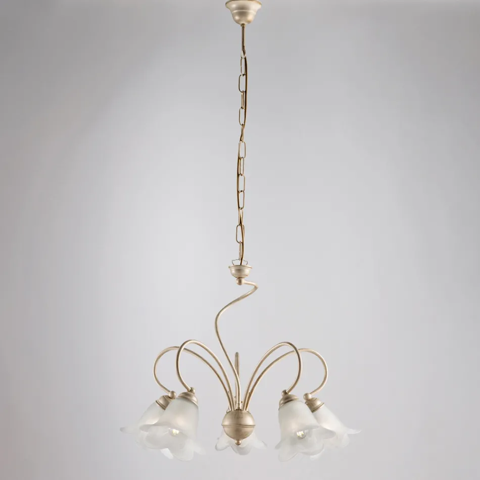 Håndlavet lampe i glas og metal til raffinerede rum – Cometa Viadurini