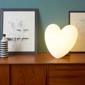 Farvet Slide Kærlighed bordlampe hjerte lavet i Italien