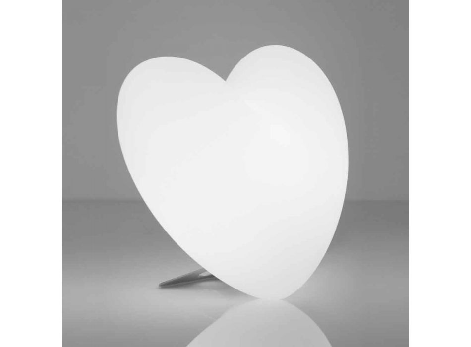 Farvet Slide Kærlighed bordlampe hjerte lavet i Italien Viadurini