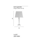 Klassisk italiensk håndlavet glasstøttelampe og skærm - Malaysia Viadurini