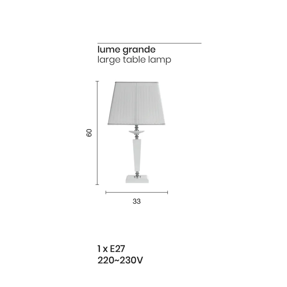 Klassisk italiensk håndlavet glasstøttelampe og skærm - Malaysia Viadurini