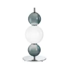 Bordlampe med tre lyskilder i glas og metal, fremstillet i Italien - Lumira Viadurini