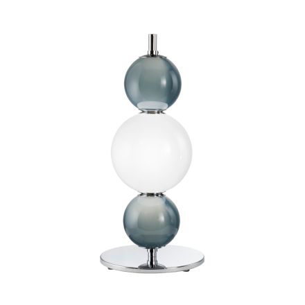 Bordlampe med tre lyskilder i glas og metal, fremstillet i Italien - Lumira Viadurini