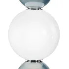 Bordlampe med tre lyskilder i glas og metal, fremstillet i Italien - Lumira Viadurini