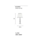 Klassisk støttelampe i guldmetal, krystal og lampeskærm - Similo Viadurini