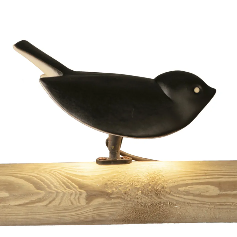 Bordlampe i emaljeret toscansk majolica Made in Italy - Uccellino Viadurini