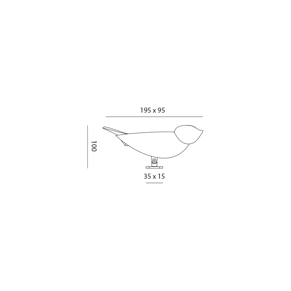 Bordlampe i emaljeret toscansk majolica Made in Italy - Uccellino Viadurini