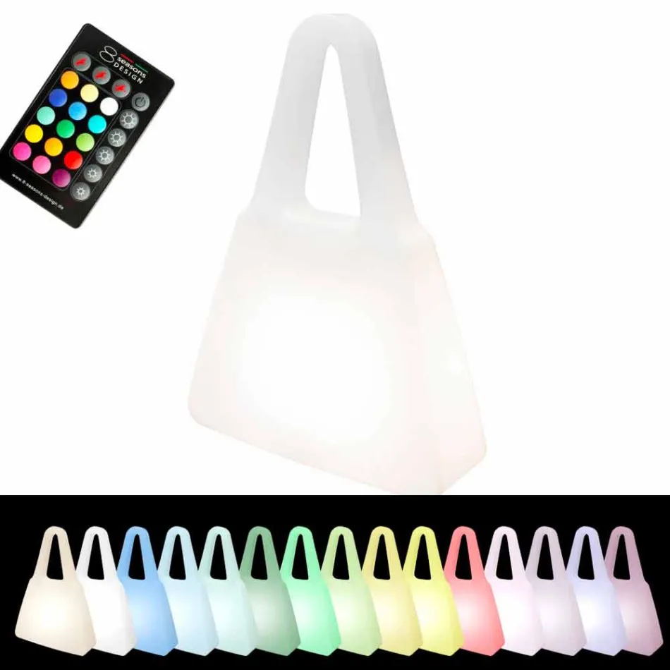 Bordlampe i hvid plastik af moderne design til indendørs - Borsastar Viadurini