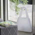 Bordlampe i hvid plastik af moderne design til indendørs - Borsastar Viadurini