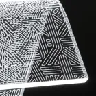 LED stående lampe Akryl Krystal Laser Dekoration - Possett Viadurini