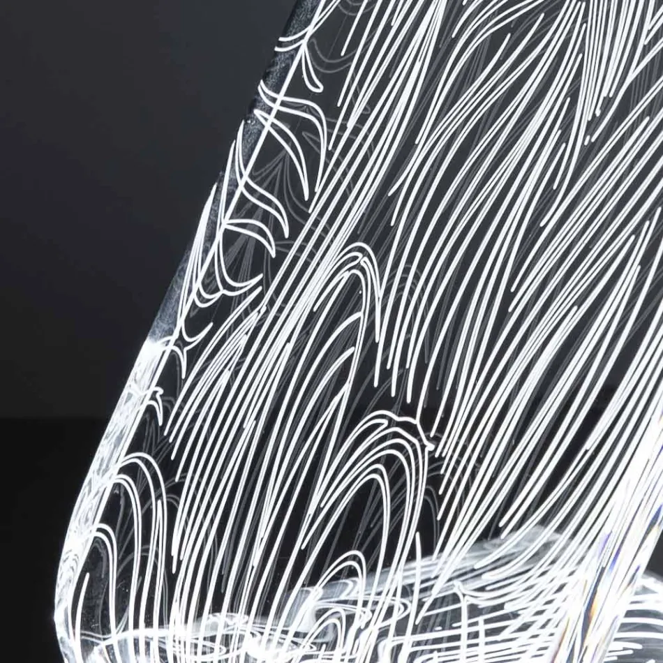 LED stående lampe Akryl Krystal Laser Dekoration - Possett Viadurini