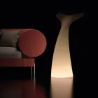 Coda - Tofarvet udendørslampe i polyethylen, fremstillet i Italien Viadurini