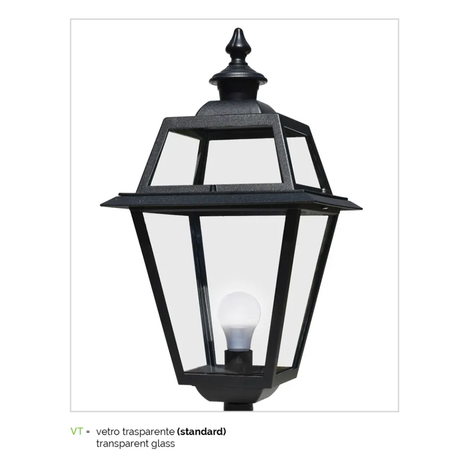 Udendørs væglampe i aluminium og glas Made in Italy - Vivian Viadurini