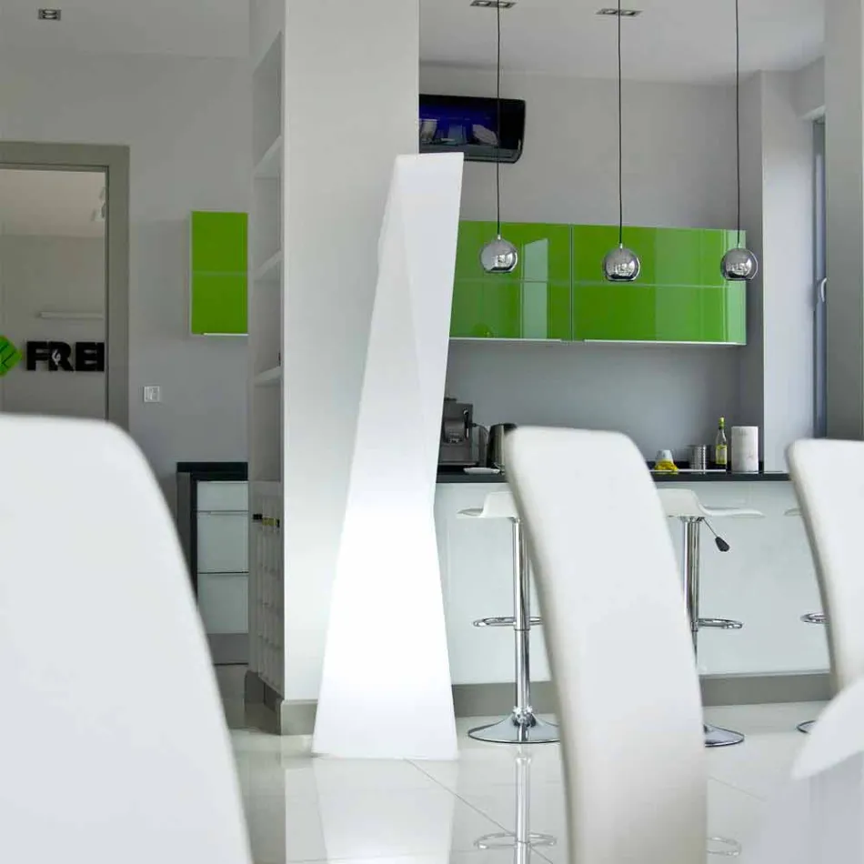 Prisma udendørs lampe Slide Manhattan lysende hvid lavet i Italien Viadurini