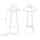 Udendørslampe med plantekasse i ler, aluminium og messing - Cappello Viadurini