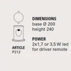 Udendørs gulvlampe, med 2 lys, U-Boat - Toscot Viadurini