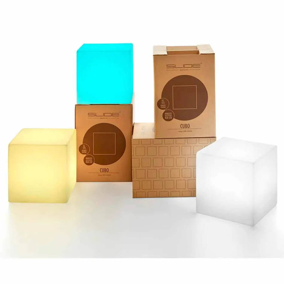 Bright Slide Cube design udendørs lampe produceret i Italien Viadurini