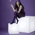 Moderne design udendørs lampe Slide Cube, lavet i Italien