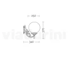 Udendørslampe i aluminium med opal akrylkugle - Trovaantracit Viadurini