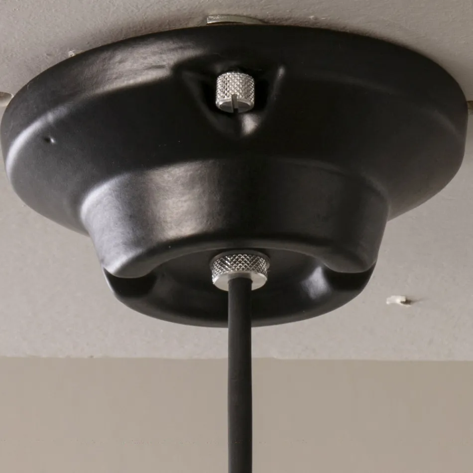 Udendørs lampe i Majolica og metal fremstillet i Italien - Toscot Battersea Viadurini