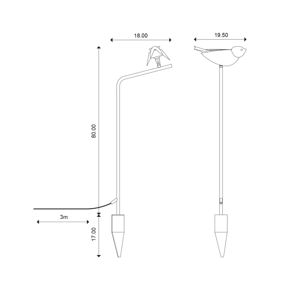 Udendørslampe i emaljeret toscansk majolica Made in Italy - Uccellino Viadurini